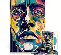Abstract Sadness Face 1000 Piece Jigsaws for Adults Puzzle DownTime Game Decompress Fun Challenge Fine Art (38x52cm)