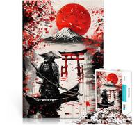Abstract Samurai oil painting styleJigsaw Puzzles 1000 Pieces for teenagers Analysis and logic Secret Santa Gifts 38x26cm