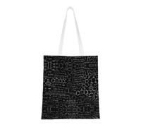 Abstract Science Chemistry Fashion Canvas Tote Bag With All Over Print Design, Large Reusable Shopper Tote With Double Handles,Beach Tote, Weekend Bag