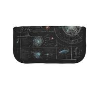 Abstract Science Chemistry Illustration 3D Large Capacity Canvas Pencil Case, Sturdy and Durable, Easy to Store in an Orderly Manner
