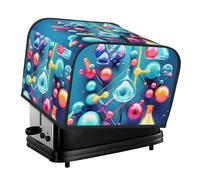 Abstract Science Chemistry Illustration 3d Print 4-Slice Toaster Cover Kitchen Appliance Washable Countertop Protector Accessory