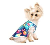Abstract Science Chemistry Illustration 3D Print Dog Shirt Summer Pet T-Shirts Stretchy Cats Dogs Tee Shirt Sleeveless Tank Top Dog Vest