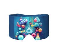 Abstract Science Chemistry Illustration 3D Print Soft Eye and Ear Muffs for Adults Sleeping Protection Cover for Travel Nap Relief