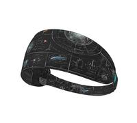 Abstract Science Chemistry Illustration 3d Print Sports Headbands For Men Women, Moisture Wicking Sweat Band Elastic Wide Hair Bands,For Running, Cycling,Gym Exercise