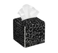 Abstract Science Chemistry Illustration 3D Print Square Tissue Box Cover,Leather Tissue Boxes Organizer Holder Decor for Bathroom
