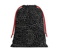 Abstract Science Chemistry Illustration 3d Print Ultra Soft Plush Drawstring Gift Bag, Xmas Party Candy Treat Favors, Christmas Holiday Sacks, Wedding Jewelry Pouches