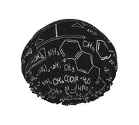 Abstract Science Chemistry Illustration 3D Print women Shower Caps Bath Cap Reusable Waterproof Double Layers Hair Cap Comfort