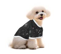 Abstract Science Chemistry Illustration 3d Printed Everyday Soft Cotton Dog Short Sleeve T-Shirt For Chihuahuas & Teacup Puppies & Small Dogs Breeds Stretchy Cat Outfit