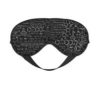 Abstract Science Chemistry Illustration 3D Soft Sleep Mask Adjustable Strap Light Blocking Reversible Comfortable Night Mask