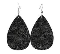 Abstract Science Chemistry Illustration 3d Teardrop Pierced Earrings For Women, Geometric Drop Earrings, Fashion Dangle Jewelry For Evening Events