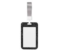 Abstract Science Chemistry Illustration 3D Vertical Id Card Badge Holder with Neck Strap, Printed Waterproof Name Card Holder for Work Office Nurse School