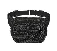Abstract Science Chemistry Illustration 3D Zipper Fanny Pack, Crossbody Bags with Adjustable Strap for Jogging, Cycling