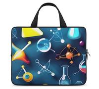 Abstract Science Chemistry Laptop Sleeve Ultra-Thin, Lightweight & Waterproof 10inch Laptop Bags, Durable Neoprene Material, Portable Protective Computer Bag with Hand Strap
