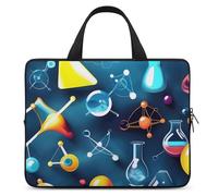 Abstract Science Chemistry Laptop Sleeve Ultra-Thin, Lightweight & Waterproof 13inch Laptop Bags, Durable Neoprene Material, Portable Protective Computer Bag with Hand Strap