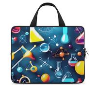 Abstract Science Chemistry Laptop Sleeve Ultra-Thin, Lightweight & Waterproof 17inch Laptop Bags, Durable Neoprene Material, Portable Protective Computer Bag with Hand Strap