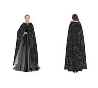 Abstract Science Chemistry Print Carnival Hooded Cloak 185cm Halloween | Robe Cosplay Capes Costume Adult Christmas Parties Stage Performances