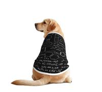 Abstract Science Chemistry Print Dog Outfit Sleeveles, Funny Pet Dog Clothes Machine Washable Shirt Vest For Medium Large Dogs