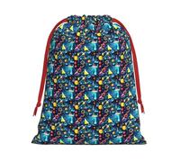 Abstract Science Chemistry Print Drawstring Gift Reusable Pouch Wedding Candy Toys Cards Storage Function Portable