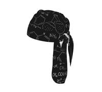 Abstract Science Chemistry Print Helmet Cap Quick Dry Cycling Skull Wrap Breathable Polyester Adjustable Adult Summer Beanie