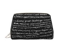 Abstract Science Chemistry Print Leather Cosmetic Bag, Zip Pull Toiletry, Beauty Organiser, Small, Beauty Accessory, Cruelty Friendly, Gift for Her,17 X 7.5 X 11cm