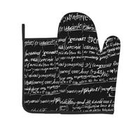 Abstract Science Chemistry Print Oven Mitts And Pot Holders Sets 7"X11" Kitchen Essentials 2-Piece Set Bbq, Baking