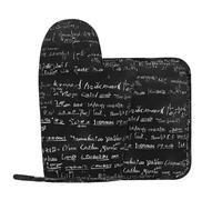 Abstract Science Chemistry Print Oven Mitts Pot Holders Sets,Kitchen Glove Potholder, Silica Gel Surface Safe for Baking, Cooking, Bbq,Cooks Gifts,Pack of 2.