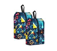 Abstract Science Chemistry Print Waterproof Shoe Bag Travel Bag with Carry Strap Storage Bag Versatile Cosmetic Bag-2pcs