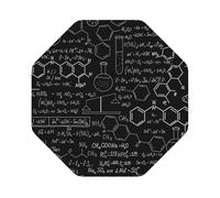 Abstract Science Chemistry Printed Coasters Set of 4, Tabletop Protection Leather Coasters for Cup Drinks Coffee Pads Beer Bar Mat Gifts, Octagon