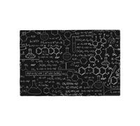 Abstract Science Chemistry Printed Linen Placemats 6 PCS Set - Double Layer Heat Resistant Non-Slip Place Mats for Dining Room, Kitchen Table Decor, Indoor Outdoor, Housewarming Gift