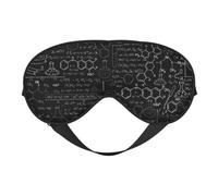 Abstract Science Chemistry Printing Soft Eye Mask,Double-Sided Soft Eye Cover for Sleep,Travel,Yoga, Adjustable Strap, Blocks Light