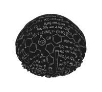 Abstract Science Chemistry,Shower Cap Nightcap Double Layer Waterproof Elastic Bath Cap Reusable Hair Cap
