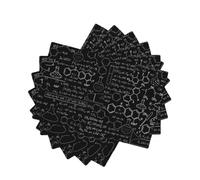 Abstract Science Chemistry Style Linen-Look Placemats Set of 6 PCS, 45x30cm Heat Resistant Double Layer Washable Table Mats for Dining Table, Daily Meals & Outdoor Picnic