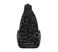 Abstract Science Chemistry Unisex Chest Sling Bag With Multi-Pocket Design,Large Capacity Crossbody Bag Durable Polyester Adjustable Strap For Daily Commute Travel