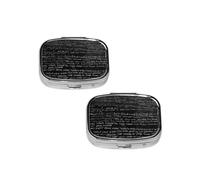 Abstract SciencePrint pilldispenser 2 Compartment Medicine Case, Portable pilldispenser for Pocket Or Purse Pillbox