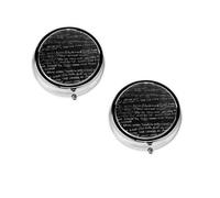 Abstract SciencePrint pilldispenser, Round Organizer, 3 Compartment Small Case for Purse & Pocket, Portable Medicine Box for Travel