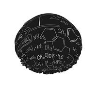 Abstract SciencePrint Shower Cap For Women Reusable Double-Layer Fabric Shower Caps Girls Hair Caps