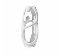 Abstract Sculpture Modern Statue Figurine Ornament Decor Resin With Intertwined Human Figures Textured Surface Minimalist Aesthetic Suitable for, White