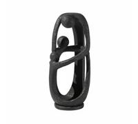 Abstract Sculpture Modern Statue Figurine Ornament Decor Resin With Intertwined Human Figures Textured Surface Minimalist Aesthetic Suitable for, Black