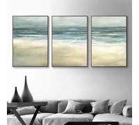 Abstract Sea Scenery Canvas Printed Posters Retro Wall Art Painting Pictures Modern Living Room Home Decoration 30x45cm-3Pcs Frameless