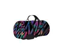 Abstract Seamless Grunge Pattern Bright Neon Sports Bag Tote Bag Waterproof Gym Bag with Shoulder Strap Zipper 2 Side Pockets for Men and Women, Travel and Storage Shoulder Bag.