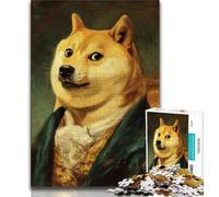 Abstract Shiba Inu 1000 Piece Jigsaw Puzzles for Adults Gifts,Family Game Stress Reliever Difficult Challenge Secret Santa Gifts (75x50cm)