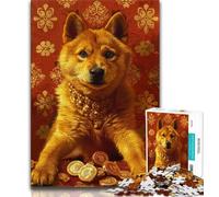 Abstract Shiba Inu Jigsaw Puzzles for Adults Teenagers Jigsaws Puzzle,Brain Intelligence Challenge Addictive Toys for Home Decoration (75x50cm)