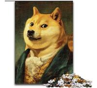 Abstract Shiba Inu Puzzles for Teenagers 1000 Pieces, Educational Games DIY Toys with Matching Poster And Trivia Sheet for Age 14+ (26x38cm)