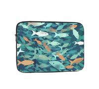 Abstract Shoal of Fish Laptop Bag 12 inch Business Briefcase Gifts for Men Women Water Resistant Laptop Sleeve Carry On Laptop Case Shockproof Protective Computer Bag Notebook Case