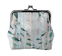 Abstract Shoal of Fish Print Print Coin Purse for Men Women Leather Kiss Lock Small Pouch Coin Wallet