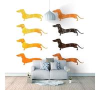 Abstract Simple Hand Painted Golden Puppy 3D Wallpaper Luxury Home Dining Decor Paste Sofa Living Room The Wall for Bedroom Mural-430cm×300cm