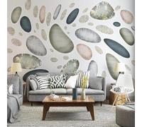 Abstract Simple Pebbles Creative Art Modern 3D Wallpaper Premium Textured Silk Neutral Tones Material Ideal for Living Room Bedroom-150cm×105cm