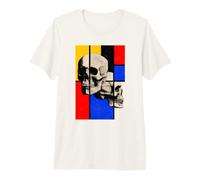 Abstract Skull Art Design - Geometric Gothic Skeleton Premium T-Shirt