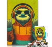 Abstract Sloth JigsawPuzzle 1000 Pieces for Teenagers,Brain Teaser Game Wall Decoration Unique Birthday And Xmas Gifts (50x75cm)