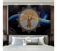 Abstract Small Trees Relief Lines Geometric Patterns 3D Wallpaper Premium Textured Silk Study Dining Living Room Bedroom Sofa TV Wall Easy Install-430cm×300cm